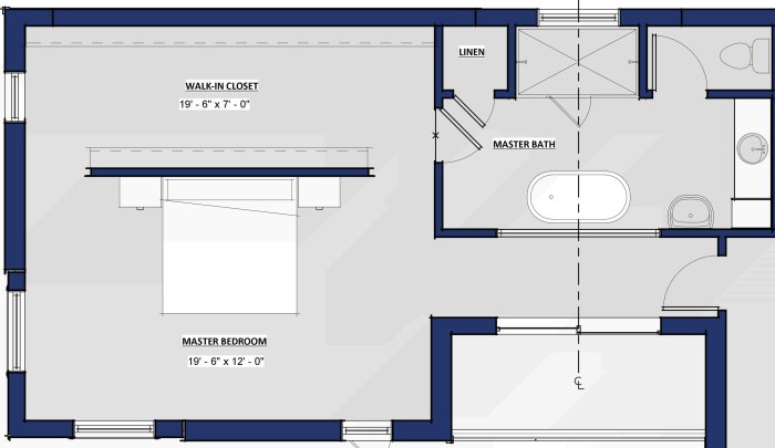 Master bedroom design layout