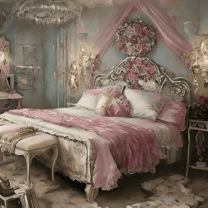 Shabby chic bedroom design