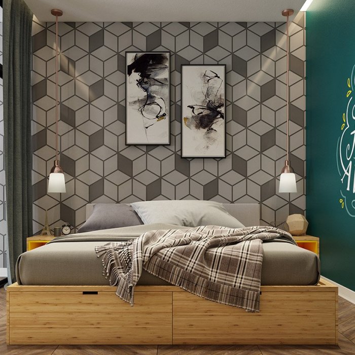 Wall design of bedroom