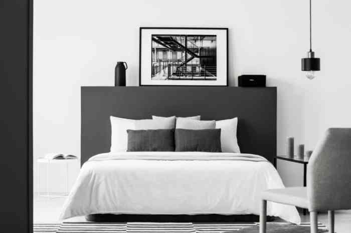 Bedroom design ideas black and white