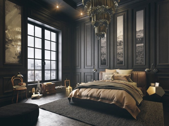 Dark bedroom design ideas