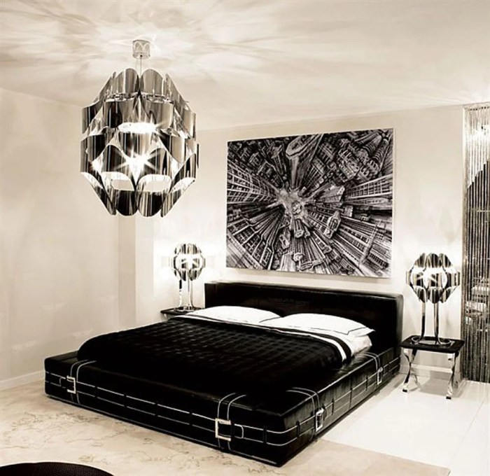 Bedroom design ideas black and white