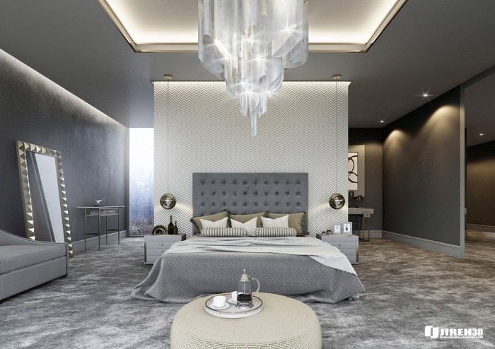 Grey interior design bedroom